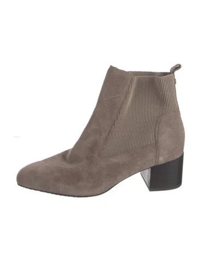 Pre-owned Donald Pliner Suede Chelsea Boots In Grey