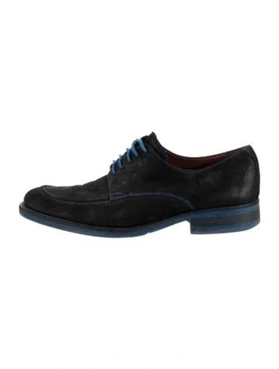 Pre-owned Donald Pliner Suede Dress Loafers In Blue
