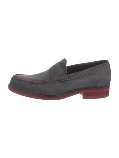 Pre-owned Donald Pliner Suede Dress Loafers In Multi
