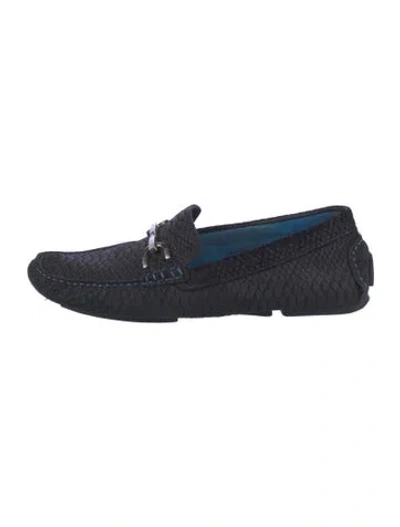 Pre-owned Donald Pliner Suede Drivers In Blue