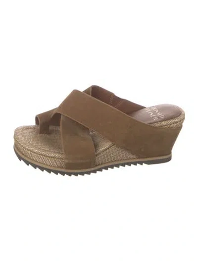 Pre-owned Donald Pliner Suede Espadrilles In Brown