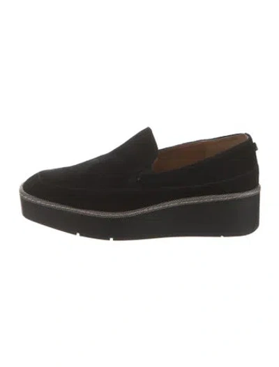 Pre-owned Donald Pliner Suede Loafers In Black