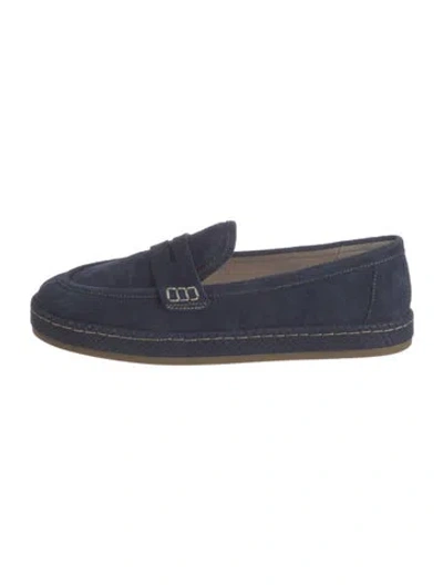 Pre-owned Donald Pliner Suede Loafers In Blue