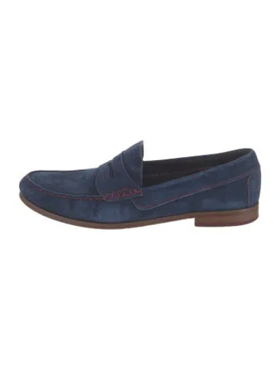 Pre-owned Donald Pliner Suede Loafers In Blue