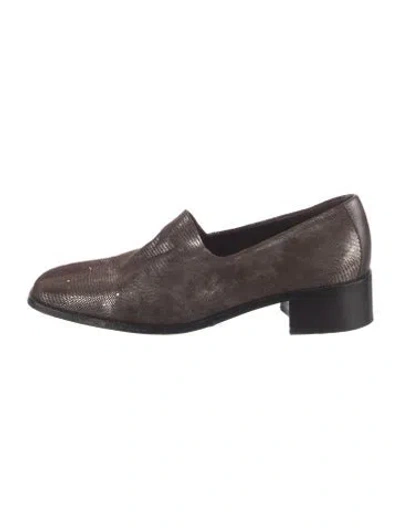 Pre-owned Donald Pliner Suede Loafers In Brown