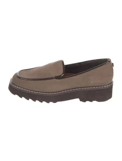 Pre-owned Donald Pliner Suede Loafers In Brown