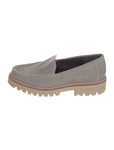 Pre-owned Donald Pliner Suede Loafers In Grey