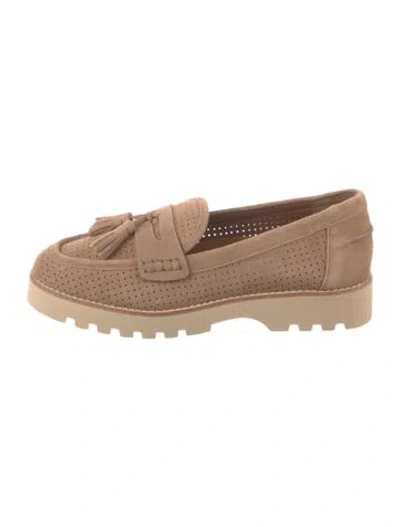 Pre-owned Donald Pliner Suede Loafers In Neutral