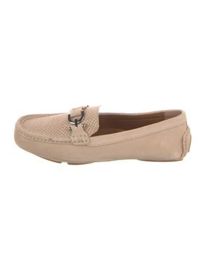 Pre-owned Donald Pliner Suede Loafers In Neutral