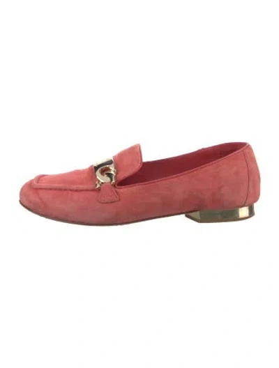 Pre-owned Donald Pliner Suede Loafers In Pink