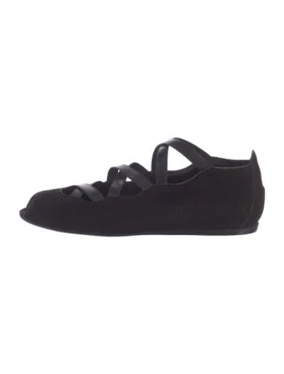 Pre-owned Donald Pliner Suede Mary Jane Flats In Multi