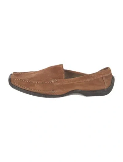 Pre-owned Donald Pliner Suede Moccasins In Brown