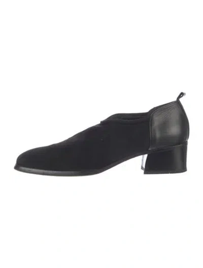 Pre-owned Donald Pliner Suede Mules In Black