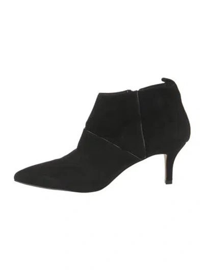 Pre-owned Donald Pliner Suede Mules In Black