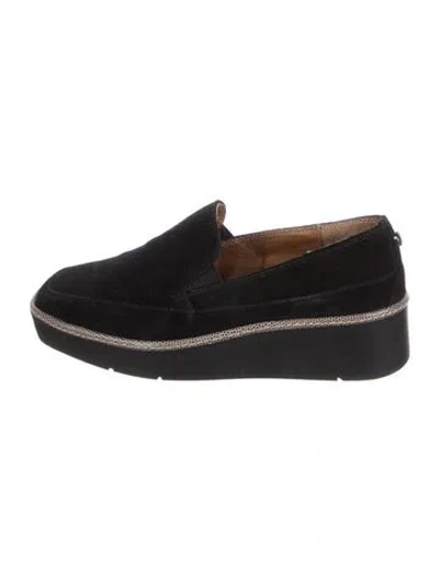 Pre-owned Donald Pliner Suede Mules In Black