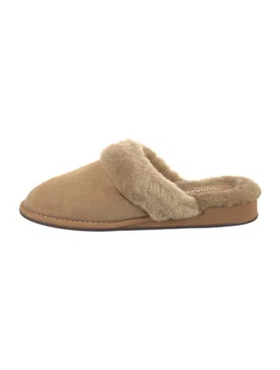 Pre-owned Donald Pliner Suede Mules In Neutral