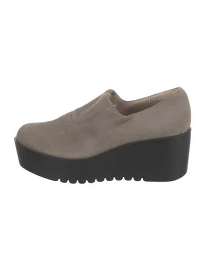 Pre-owned Donald Pliner Suede Oxfords In Grey