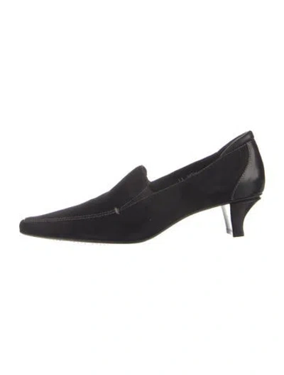 Pre-owned Donald Pliner Suede Pumps In Black