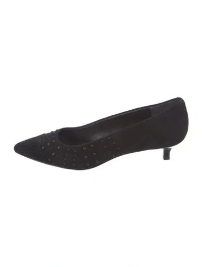 Pre-owned Donald Pliner Suede Pumps In Black