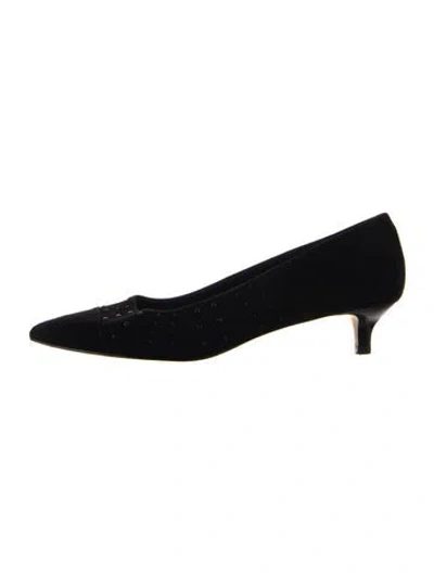 Pre-owned Donald Pliner Suede Pumps In Black