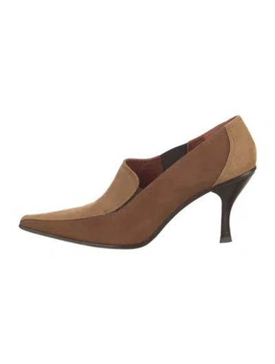 Pre-owned Donald Pliner Suede Pumps In Brown