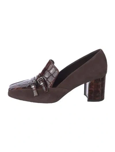 Pre-owned Donald Pliner Suede Pumps In Brown