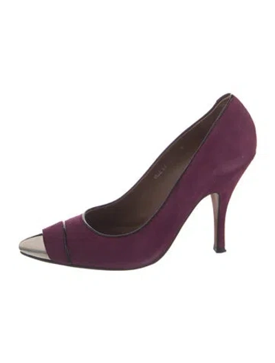 Pre-owned Donald Pliner Suede Pumps In Purple