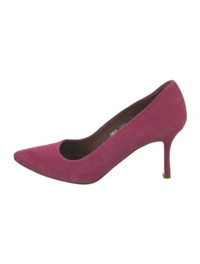 Pre-owned Donald Pliner Suede Pumps In Purple