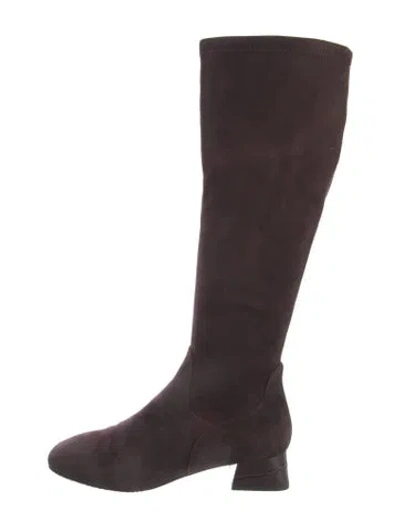 Pre-owned Donald Pliner Suede Riding Boots In Brown