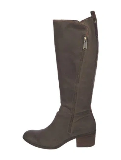 Pre-owned Donald Pliner Suede Riding Boots In Brown