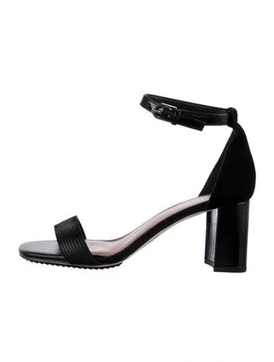 Pre-owned Donald Pliner Suede Sandals In Black
