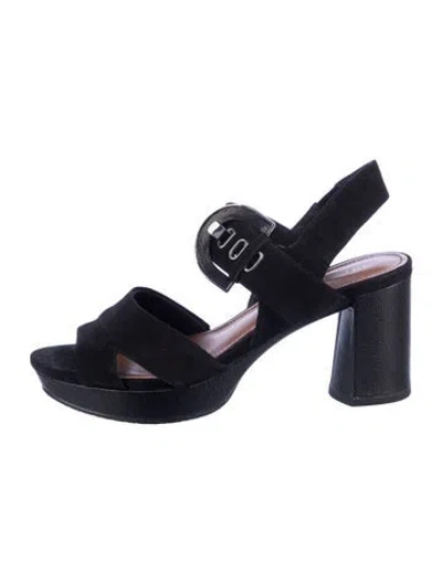 Pre-owned Donald Pliner Suede Sandals In Blue
