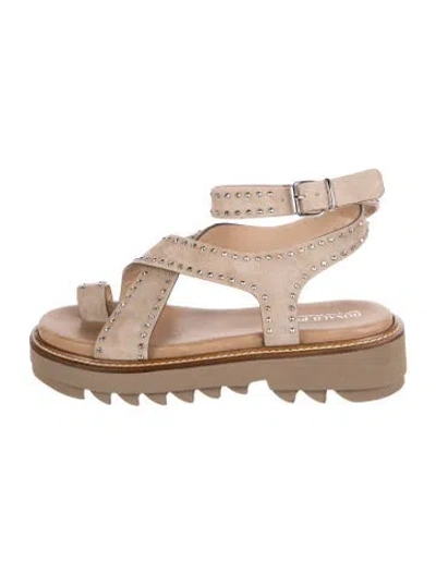 Pre-owned Donald Pliner Suede Sandals In Neutrals