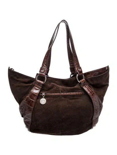 Pre-owned Donald Pliner Suede Shoulder Bag In Brown