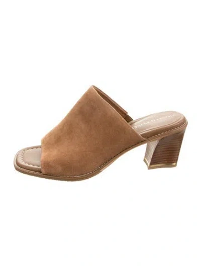 Pre-owned Donald Pliner Suede Slides In Neutrals