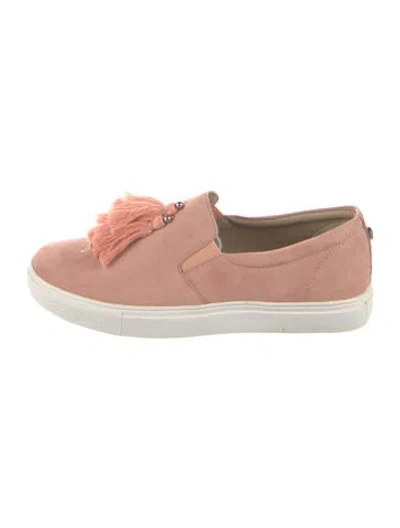 Pre-owned Donald Pliner Suede Sneakers In Pink