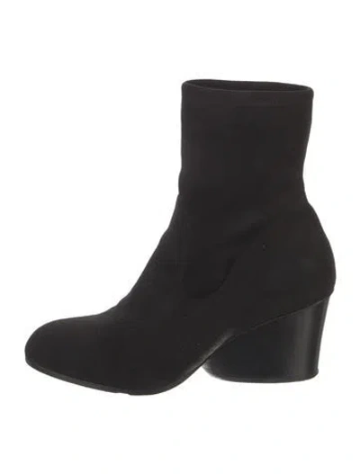 Pre-owned Donald Pliner Suede Sock Boots In Black