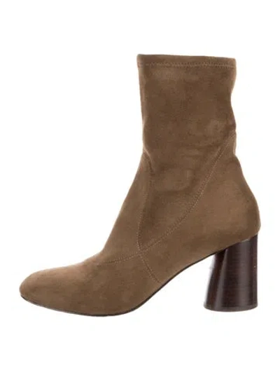 Pre-owned Donald Pliner Suede Sock Boots In Brown