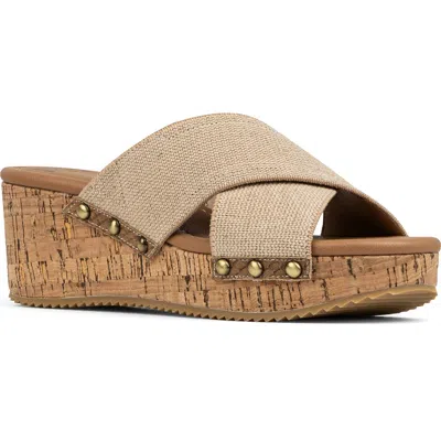 Donald Pliner Summer Platform Wedge Sandal In Brown
