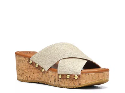 Donald Pliner Summer Wedge Sandal In Neutral