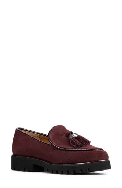 Donald Pliner Tassel Loafer In Bordeaux