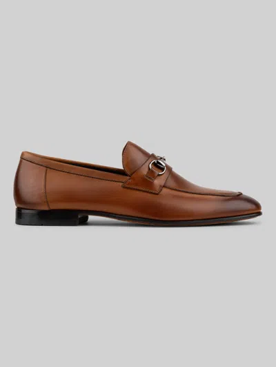 Donald Pliner Ted Moc Toe Bit Loafers In Brown
