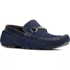 Donald Pliner Textured Horsebit Loafer In Navy