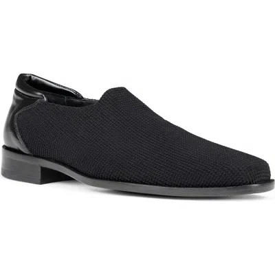 Donald Pliner Textured Square Toe Slip-on In Black