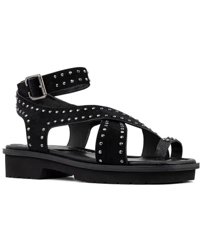 Donald Pliner Thalita Leather Sandal In Black