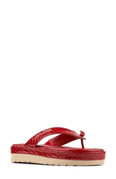 Donald Pliner Thong Sandal In Red