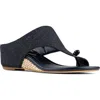 Donald Pliner Toe Loop Wedge Sandal In Blue