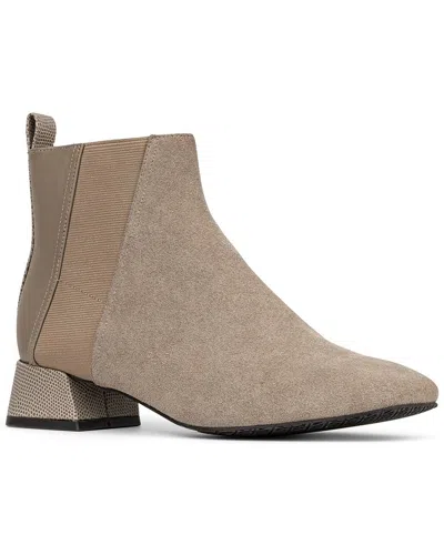 Donald Pliner Square Toe Boot In Taupe
