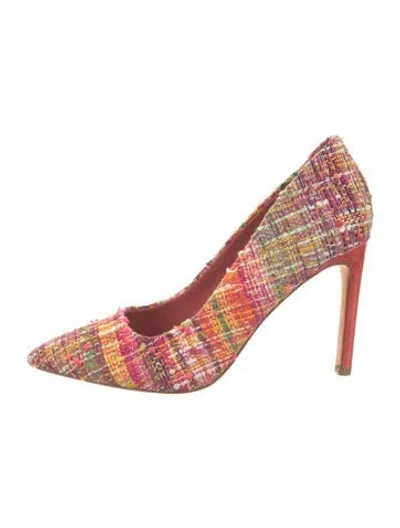 Pre-owned Donald Pliner Tweed Tweed Pattern Pumps In Pink