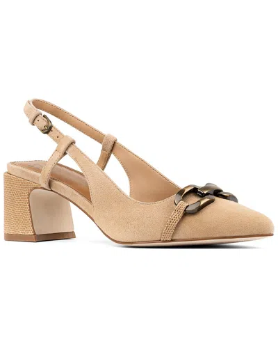 Donald Pliner Varya Suede Slingback In Neutral